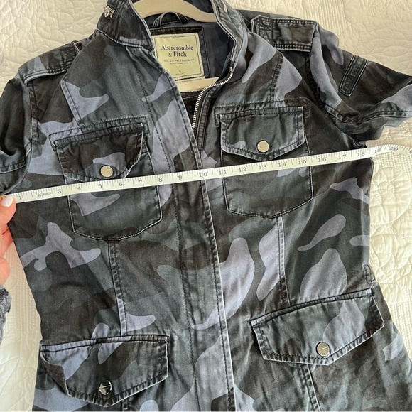 Abercrombie & Fitch Jacket Women Small Utility Military Camouflage Cinching C2 - Picture 8 of 10